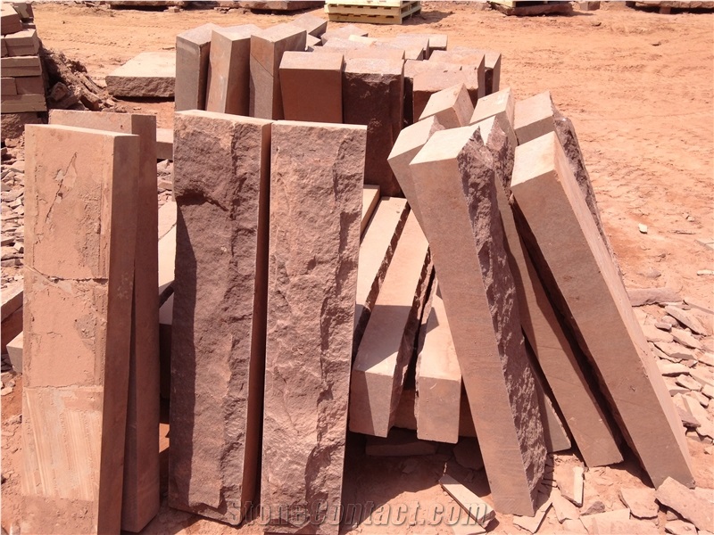 Red Sandstone,Burgundy Sandstone,Red Rocked Surface Sandstone,Red Split Surface Mushroom Sandstone