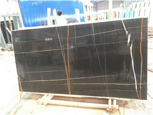 African St. Laurent Black Marble Stone Tile Slabs
