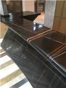 African St. Laurent Black Marble Stone Tile Slabs