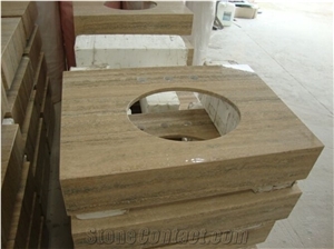 Beige Travertine Vanity Tops