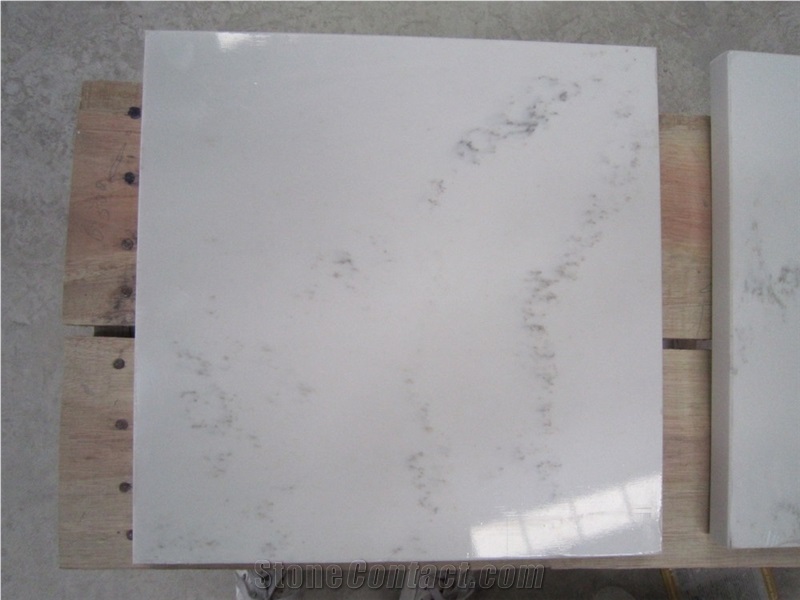 Carrara White Quartz Stone,Polished Quartz Slab,Carrara White Marble Look Quartz Stone,2cm Quartz Stone,3cm Quartz Slab