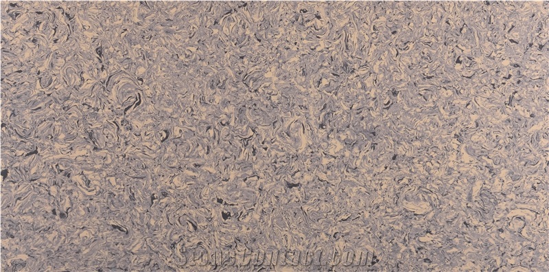 Colourful Brown Light Marble Look Quartz Stone Solid Surfaces Polished Slabs Tiles Engineered Stone Artificial Stone Slabs for Hotel Kitche