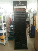 Customized Design Standing Quartz Stone Tower Metal Display Rack Shelf