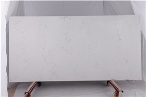 Engineered/Artificial Quartz Stone Super White Marble Look Solid Surface Polished Slab