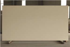 Engineered Crema Marfil Marble Look Quartz Stone Tiles,Slabs,Vanity Tops