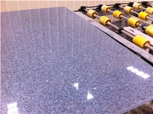 Granite Look Blue Pearl Quartz Stone Slab & Tiles