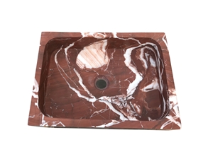 Red Bathroom Sink,Red Marble Sink,Ritsona Red Bath Basins