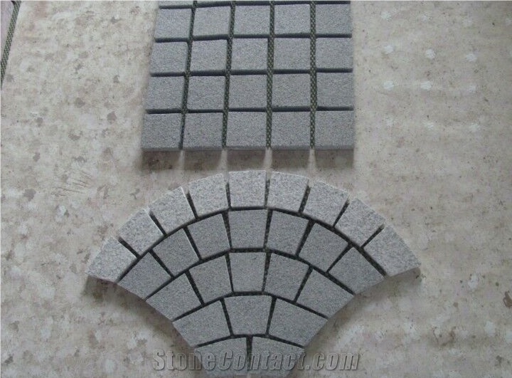 Fan Shaped G682 G654 Paving Stone G682 Red Porphyry Paving Stone Paving Sets