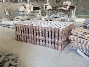 Marble Balustrade and Railings,Outdoor Balustrade,Balustrade and Handrail Set,Marble Pillars,Small Polished Carved Column