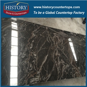 2017 China Hgj158 Cosmic Black Newly Radius Arch Polished Integrated Prefab One Piece Solid Surface Countertops & Vanity Top for Building Project
