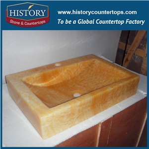 2017 New Design Yellow Honey Onyx Stone Sinks Free Standing for Bathroom, Chinese Factory Supply Cheap Price Stone Sinks with High Gloss Surface 2017 New Design Yellow Honey Onyx Stone Sinks Free Standing for Bathroom, Chinese Factory Supply Cheap Price Stone Sinks with High Gloss Surface