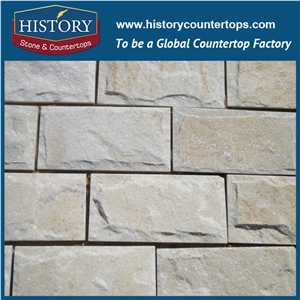 Beige Slate Natural Stone, Slate Mushroom Wall Decor for Exterior Wall Cladding in Irregular Dimension