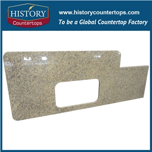 Best Price on Granite Kitchen Countertops with Sink,New Venetain Golden Yellow Granite Countertops