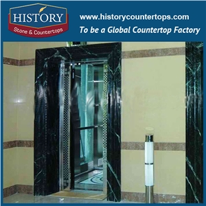 Black Nero Marguina Marble Natural Stone Interior Elevator Entrance Door Frames Designs, Commercial Door Surrounds