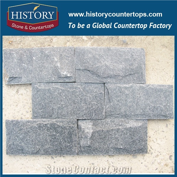 Black Slate Mushroomed Cladding, Slate Mushroom Wall Cladding, Slate Mushroom Outside Stone