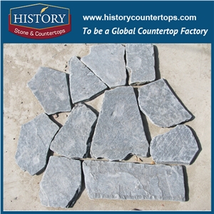 Black Slate Random Flagstone, Riven Slate Crazy Stone, Irregular Slate Flagstone, Red Flagstone Walkway Pavers