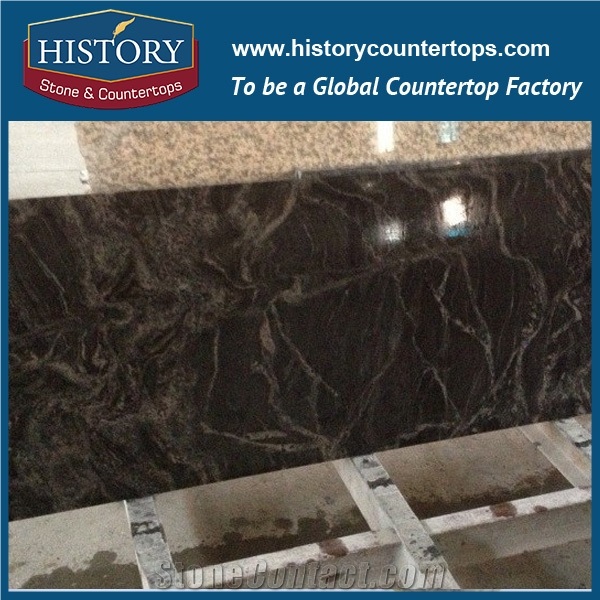 Brazil Surface Polished Ngj158 Cosmic Black Granite Floor Covering Tiles Wall Panel Clading,Interior Decoration Stone