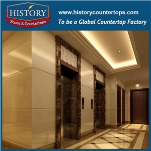Brown Dark Emperador Marble Stone Designs Decorative Carved Hotel Elevator Entrance Door Surrounds, Door Frames