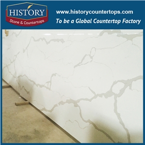 Calacatta Gold Engineering Cut-To-Size with Polish and Smooth Surface Marble Tile and Slab Quartz Stone for Flooring and Walling