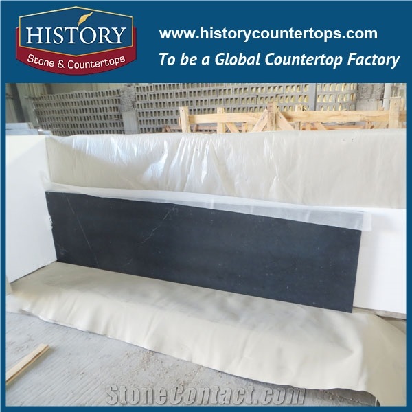 China Building Factory Wholesale China Nero Margiua Marble Cheap Polished Pre Cut Installing Solid Color Countertops & Worktops for Discount