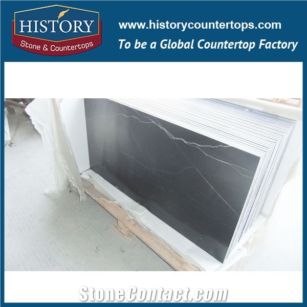 China Building Factory Wholesale China Nero Margiua Marble Cheap Polished Pre Cut Installing Solid Color Countertops & Worktops for Discount