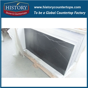 China Building Factory Wholesale China Nero Margiua Marble Cheap Polished Pre Cut Installing Solid Color Countertops & Worktops for Discount
