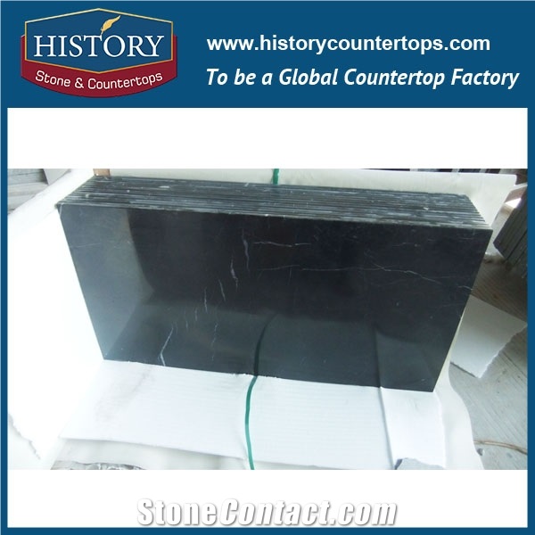 China Building Factory Wholesale China Nero Margiua Marble Cheap Polished Pre Cut Installing Solid Color Countertops & Worktops for Discount