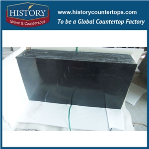 China Building Factory Wholesale China Nero Margiua Marble Cheap Polished Pre Cut Installing Solid Color Countertops & Worktops for Discount