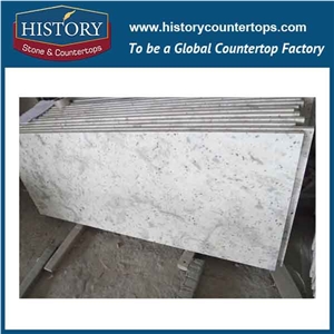 China Building Hgj159 Swan White Flat Edge Finish Trim Molding Home Interior Round Inlay Stone for Countertops & Bathroom Vanity Top, Table Tops