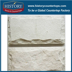 China Ginger Color Narrow and Wide Rectangle Joint Pattern Sandstone Mushroom for Walling Tiles
