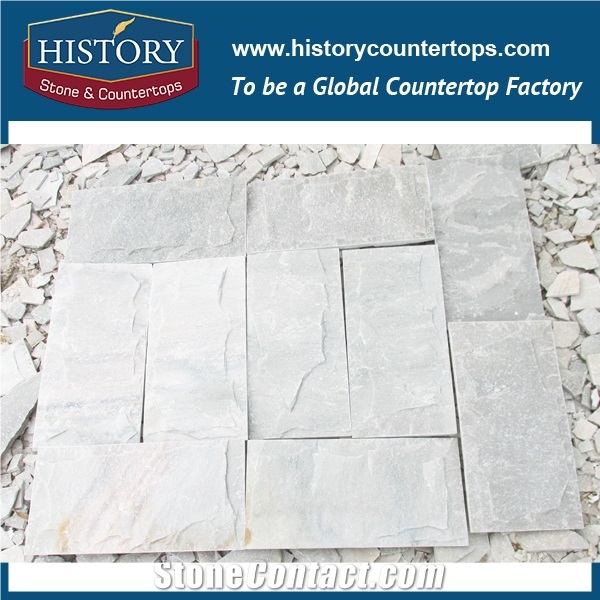 China Grey Slate Fieldstone Slate Mushroom Veneer Wall Decor for Exterior Wall Cladding in Irregular Dimension