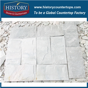 China Grey Slate Fieldstone Slate Mushroom Veneer Wall Decor for Exterior Wall Cladding in Irregular Dimension