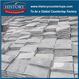China Grey Slate Fieldstone Slate Mushroom Veneer Wall Decor for Exterior Wall Cladding in Irregular Dimension