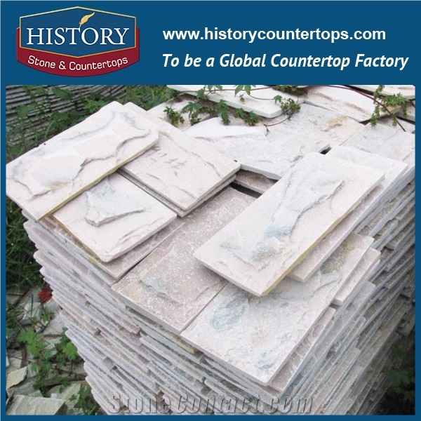 China Grey Slate Fieldstone Slate Mushroom Veneer Wall Decor for Exterior Wall Cladding in Irregular Dimension