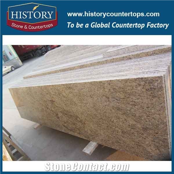 China Hgj041 Santa Cecilia Natural Stone Flat Eased Polished Surface Premade Ornamental Granite Table Bases for Countertops Bathroom Vanity Top