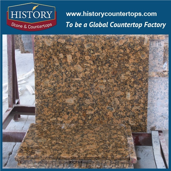 China Hgj041 Santa Cecilia Natural Stone Flat Eased Polished Surface Premade Ornamental Granite Table Bases for Countertops Bathroom Vanity Top