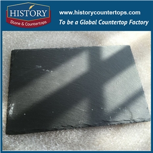 China History Stone Natural Black Color Heart Shape Hanging Slate Arts and Crafts for Garden, Slate Signs for Wall Decoration