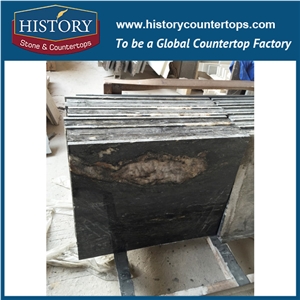 China Manufacture Hgj021 Galaxy Black Single Ogee Edge High Density Custom Made Housing Solid Surface Granite Countertops & Vanity Top on Sale