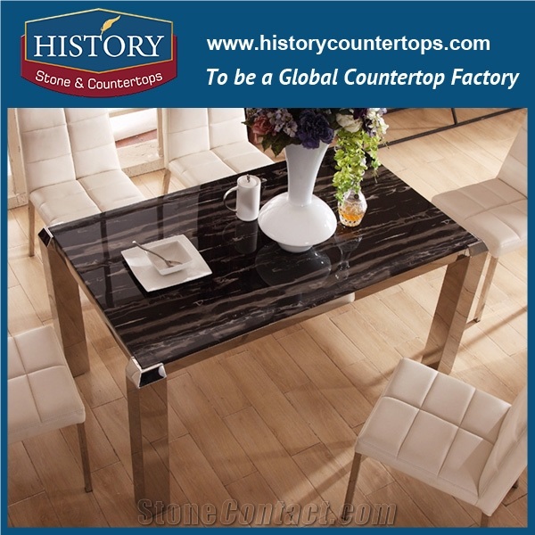 China Manufacturer Natural Stone Silver Dragon Marble Tables Marble Counter Top Center Table Kitchen Cabinet