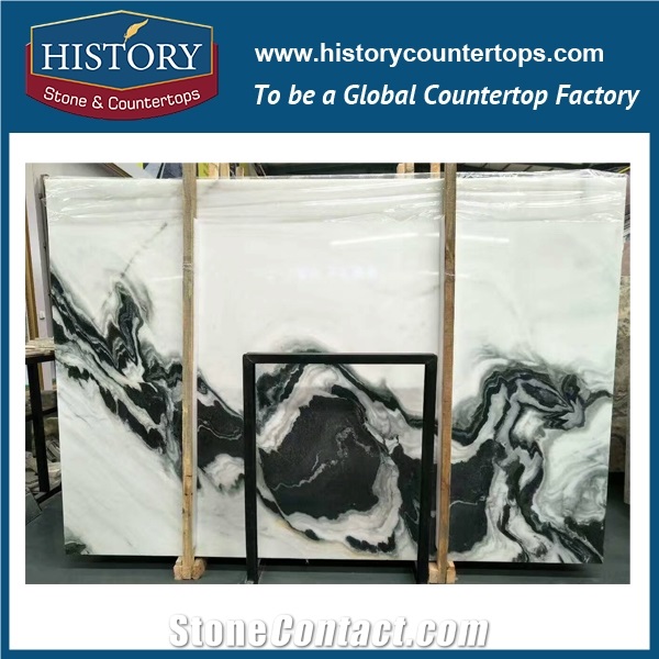 China Surface Polished Nm165 Panda White Marble Floor Covering Tiles Wall Panel Clading,Interior Decoration Stone