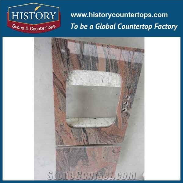 Chinese Building Hgj017 Multicolor Red Flat Eased Antique Modular Custom Made Furniture Unique Inlay Material for Countertops & Bathroom Vanity Top