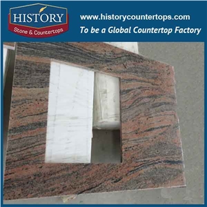 Chinese Building Hgj017 Multicolor Red Flat Eased Antique Modular Custom Made Furniture Unique Inlay Material for Countertops & Bathroom Vanity Top