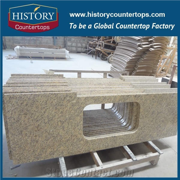 Chinese Supplier Good Quality and High Polished Granite, Solid Surface Natural Stone for Kitchen Countertop and Worktop Bar Top Island Tops Bench