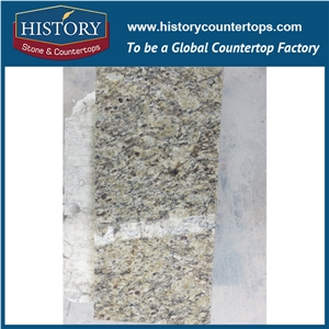 Chinse Hgj065 Giallo Ornamental Standard Size Full Bullnose High Polishing Pre Cut Customized Stone Countertops & Vanity Top for Indoor Construction