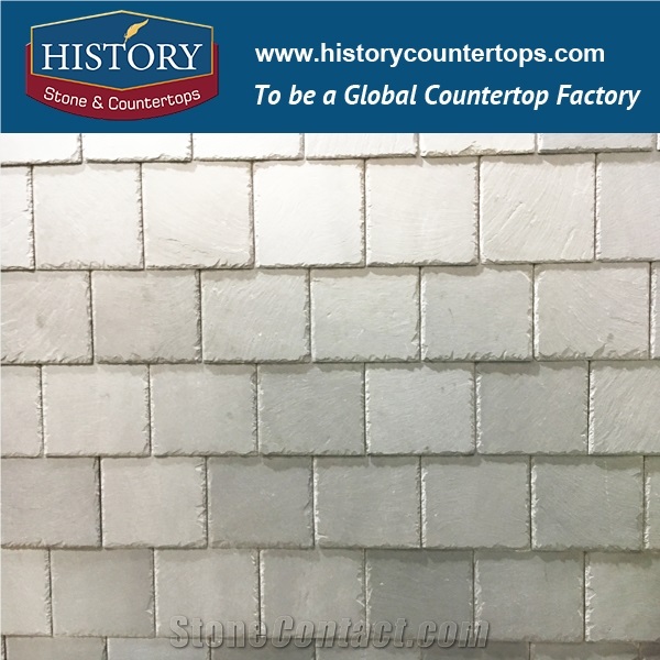 Cloudy Grey All Chiseled Edges Rectangle Shape Slate Stone for Roof Covering and Coating/Exterior Roofing Decoration