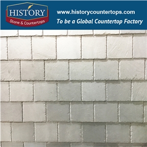 Cloudy Grey All Chiseled Edges Rectangle Shape Slate Stone for Roof Covering and Coating/Exterior Roofing Decoration