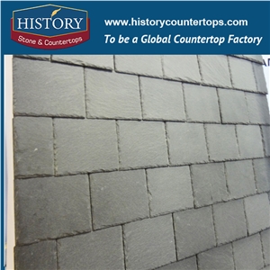 Cloudy Grey All Chiseled Edges Rectangle Shape Slate Stone for Roof Covering and Coating/Exterior Roofing Decoration