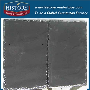 Cloudy Grey All Chiseled Edges Rectangle Shape Slate Stone for Roof Covering and Coating/Exterior Roofing Decoration
