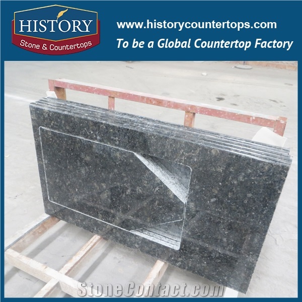 Custom Kitchen Tops Lowes China Beautiful Butterfly Green Prefab Granite Top Desks Countertop Edging Strip