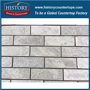 Dark Grey Natural Wall Slate Mushroom Stone, Mushroom Designed Internal Grey Stone Wall Panels